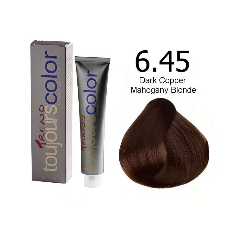 Toujours Trend Permanent Dye 100ml +100ml 20vol Developer - 6.45 Dark Copper Mahogany Blonde