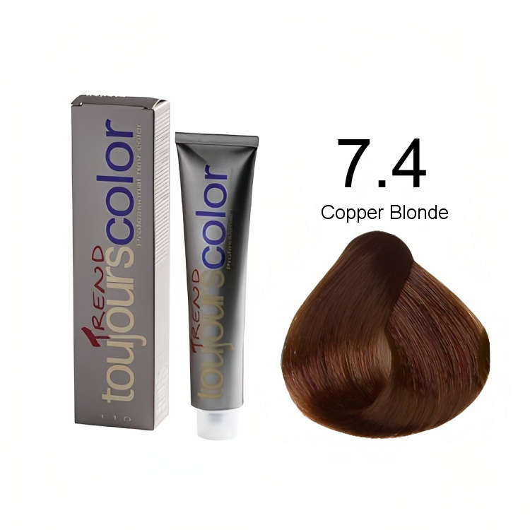 Toujours Trend Permanent Dye 100ml +100ml 20vol Developer - 7.4 Copper Blonde