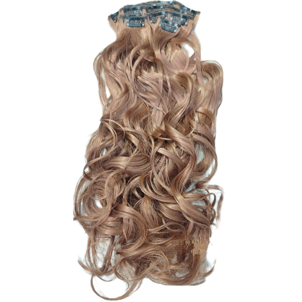 10 Piece Wavy Long 55-60cm Full Head Clip-on Hair Extensions XXL - 30 Golden Auburn