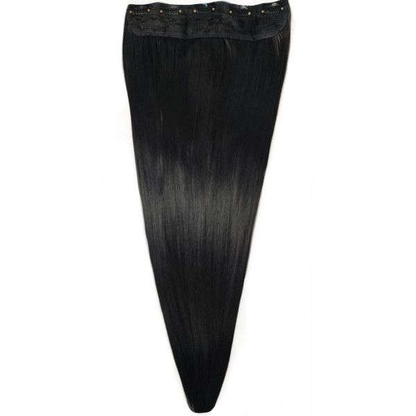 1 Piece Straight 5 Clip Synthetic Hair Extension XXL 60cm - 1 Jet Black