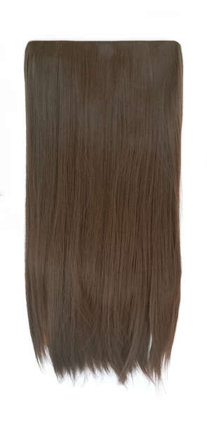 1 Piece Straight 5 Clip Synthetic Hair Extension XXL 60cm - 10 Mid Brown