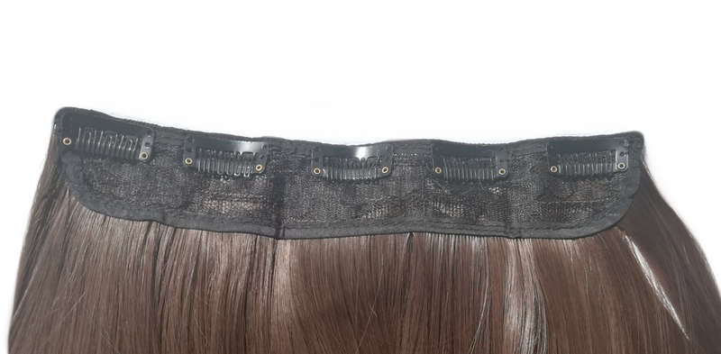 1 Piece Straight 5 Clip Synthetic Hair Extension XXL 60cm - 10 Mid Brown