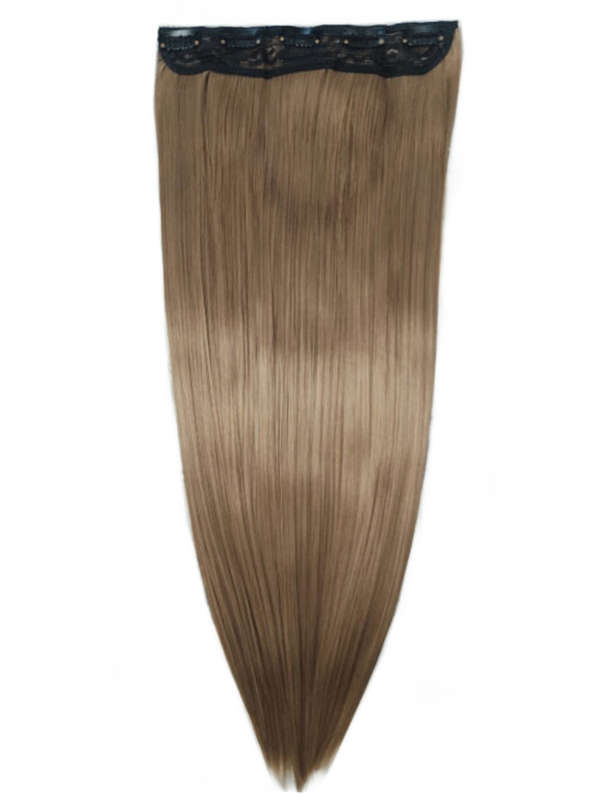1 Piece Straight 5 Clip Synthetic Hair Extension XXL 60cm - 18m22 Chestnut Mix