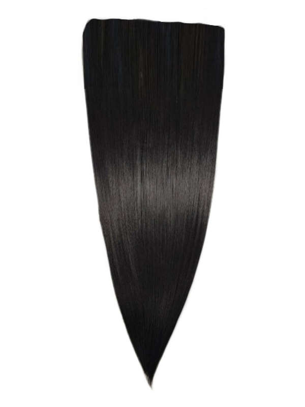 1 Piece Straight 5 Clip Synthetic Hair Extension XXL 60cm - 2 Darkest Brown