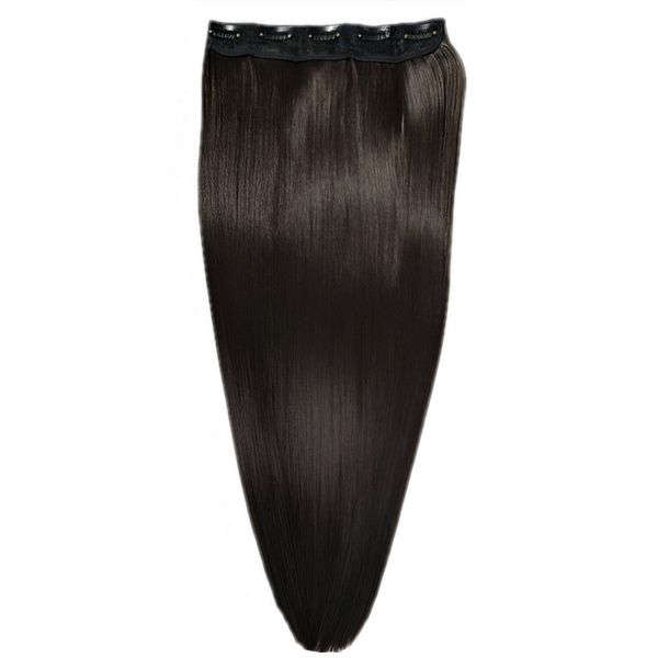 1 Piece Straight 5 Clip Synthetic Hair Extension XXL 60cm - 4 Dark Brown