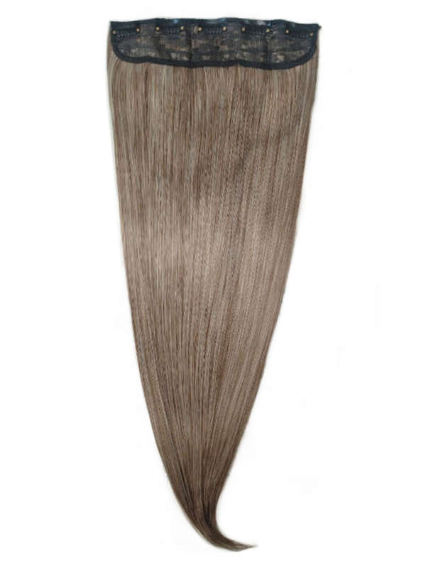 1 Piece Straight 5 Clip Synthetic Hair Extension XXL 60cm - 9m88 Ashy Brown Mix