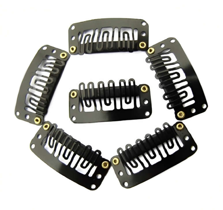 100 Piece Extra Hold Extension Clip Pack - Black