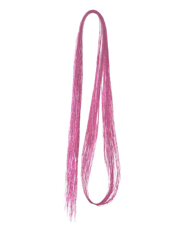 Tie-On Vibrant Hair Tinsel 90cm - 100 Pack - Rose-Gold