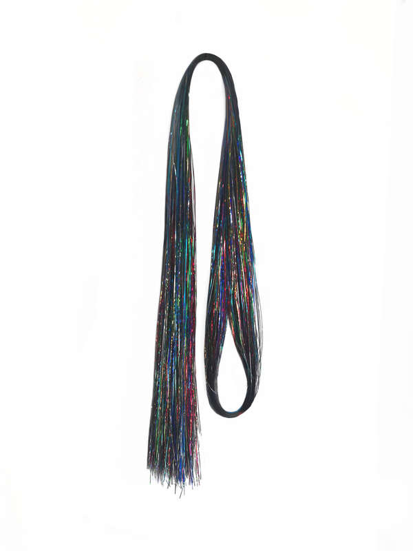 Tie-On Vibrant Hair Tinsel 90cm - 100 Pack - Multi-Colored
