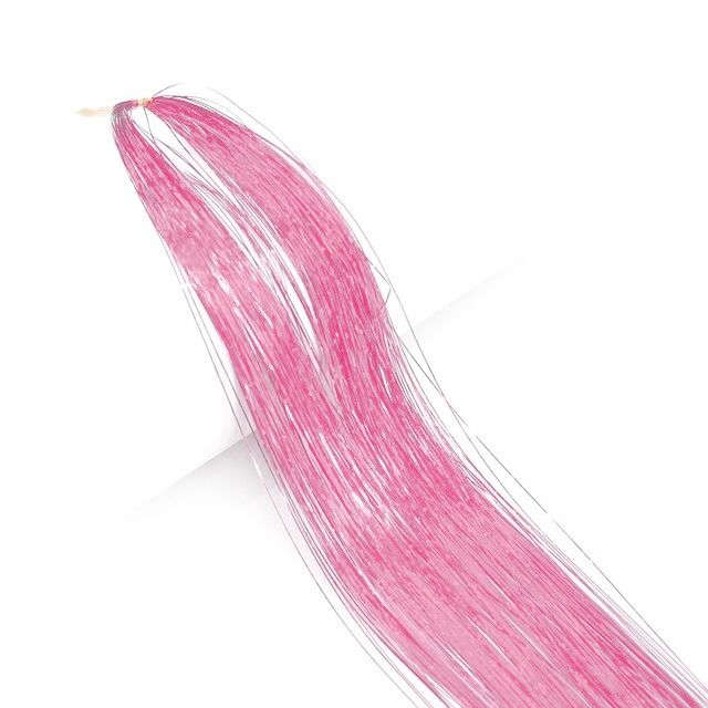 Tie-On Vibrant Hair Tinsel 90cm - 100 Pack - Rose-Gold