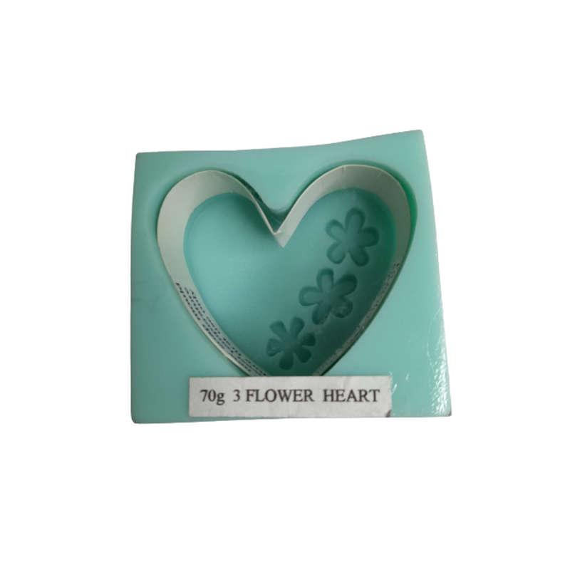 Heart with Flowers Silicone Mould - 83g