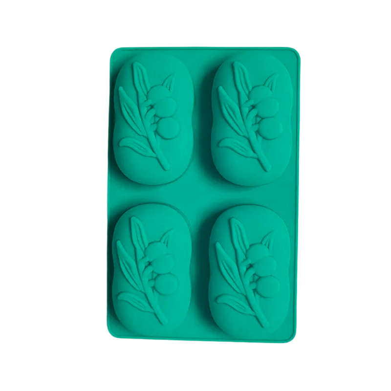 4 Cavity Olive Branch Silicone Mould - 115g