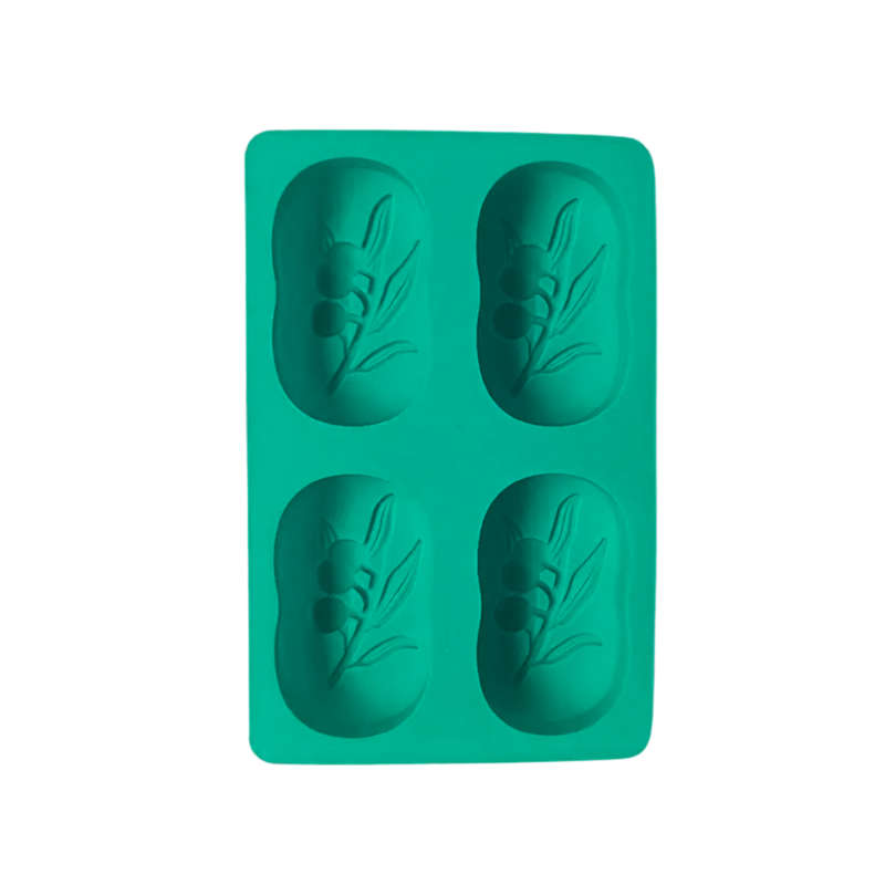 4 Cavity Olive Branch Silicone Mould - 115g