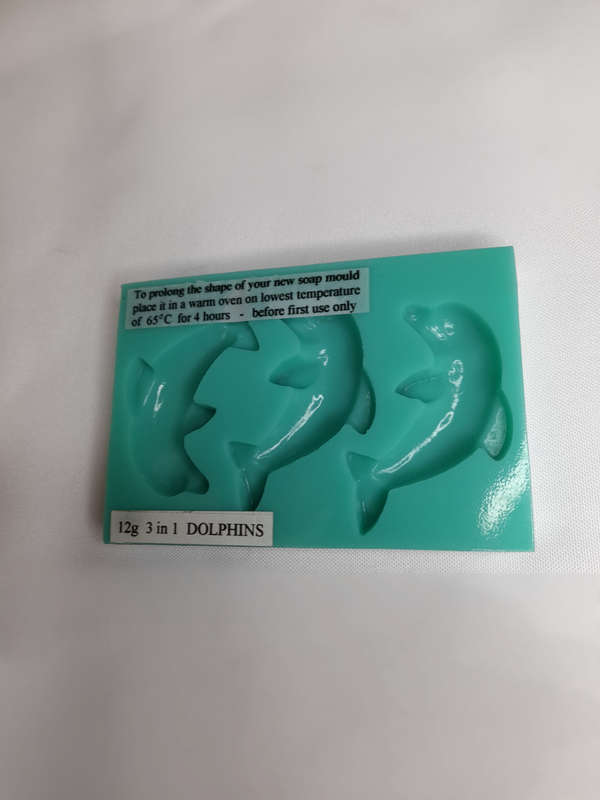 3 Cavity Dolphin Silicone Mould - 20g