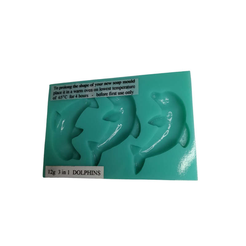 3 Cavity Dolphin Silicone Mould - 20g