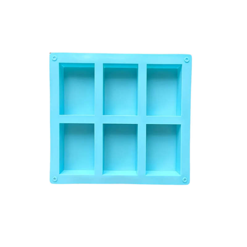 6 Cavity Rectangle Silicone Soap Mould