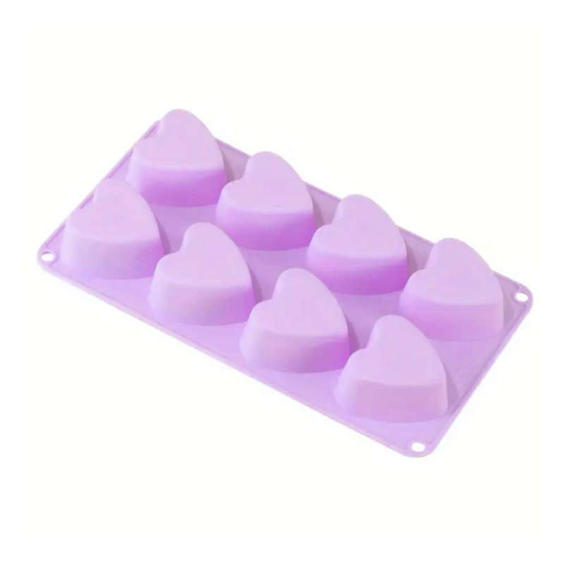 8 Cavity Silicone Hearts Mould