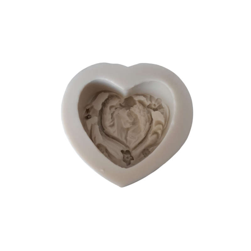 Rose Heart Mould - Natural