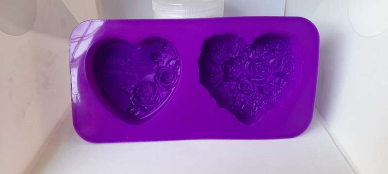 Floral Heart Mould - 2 Cavity