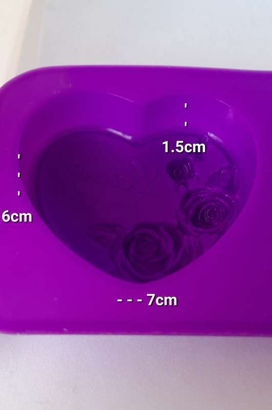 Floral Heart Mould - 2 Cavity