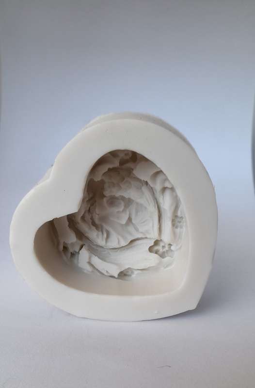 Rose Heart Mould - Natural