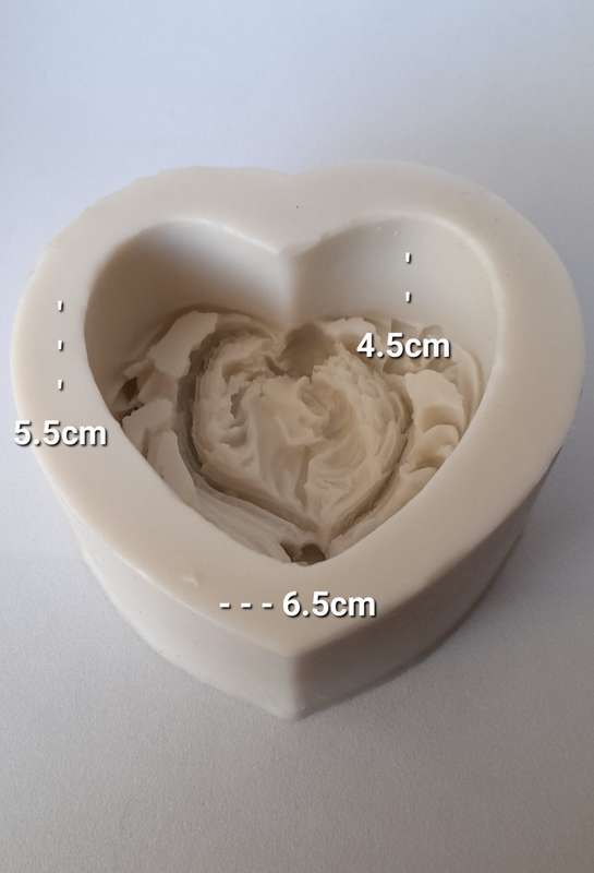 Rose Heart Mould - Natural