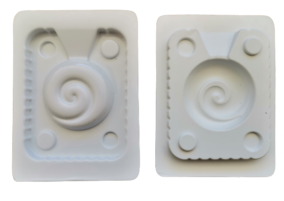 FWS314 3-D Round Swirl Mould - 120g - PVC