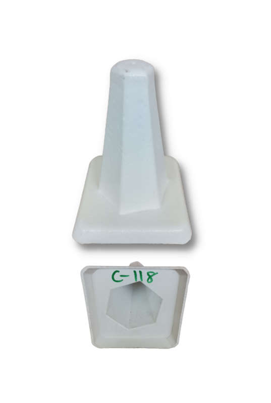 Pointed Hexagon Candle Mould - C118
