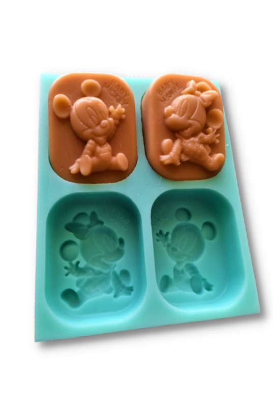 4 in 1 Baby Mickey & Minnie Silicone Mould - 87g