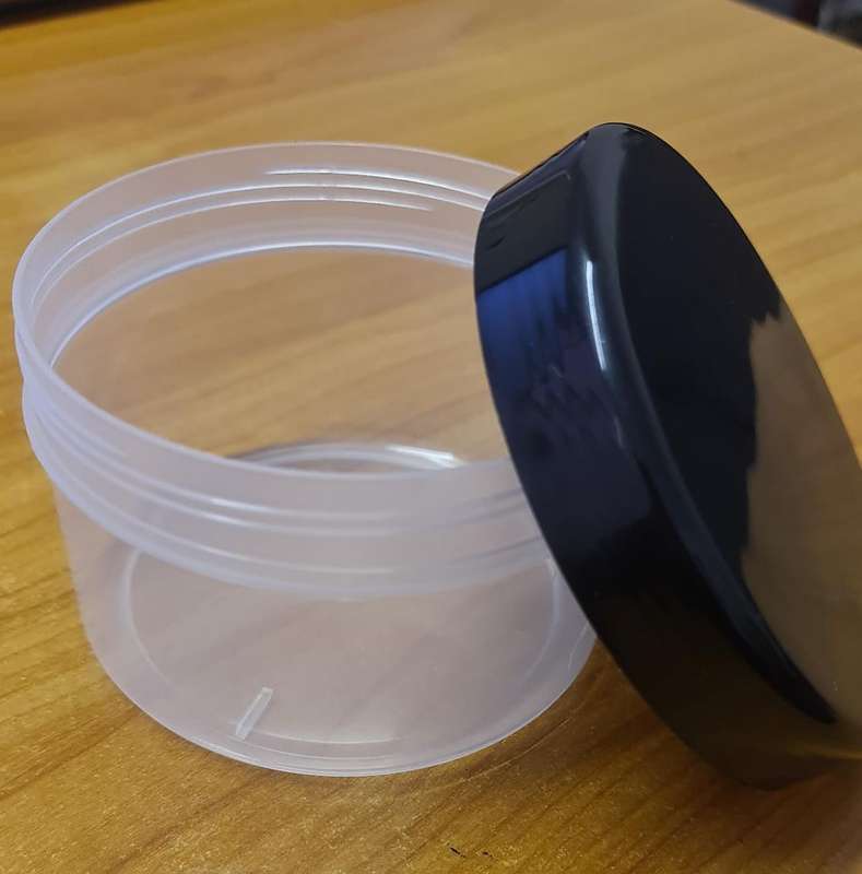 Clear Jar with Black Lid - 500ml