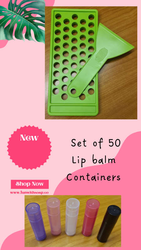 Lip Balm Kit - Filler tool with 50 Lip balm Containers