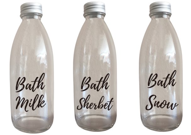 Glass Bath Sherbet Bottle - 250ml