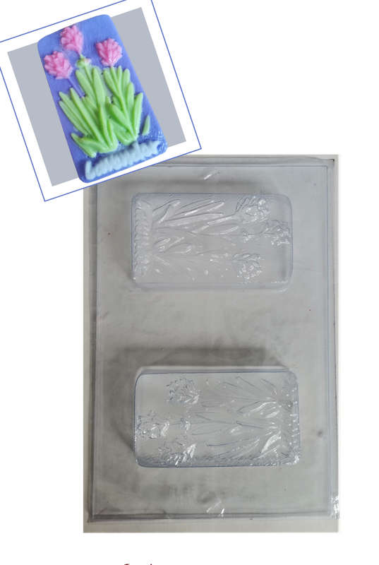 SB10 - Lavender Bar Mould - 100g - PVC