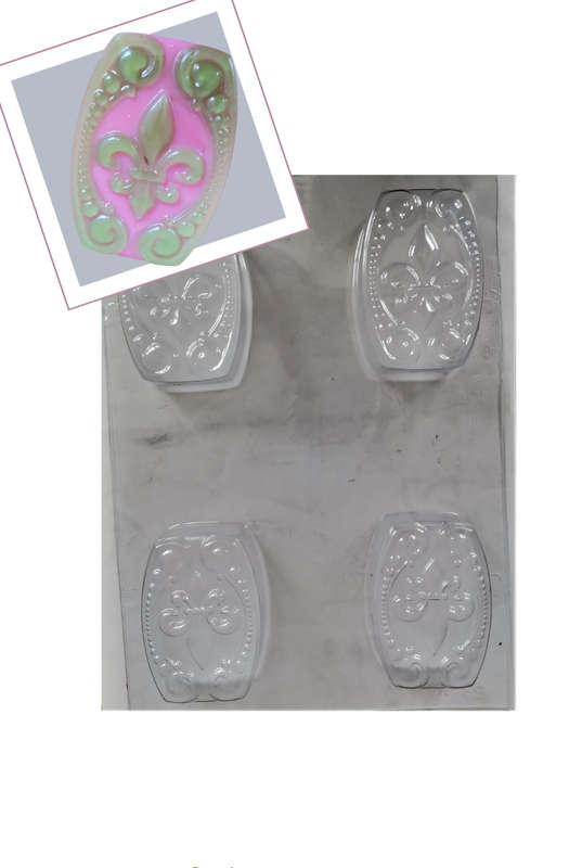 SB210 - Rectangle Fleur De Lis Mould - 155g - PVC