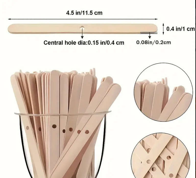 Wooden Wick Holders - 20pcs