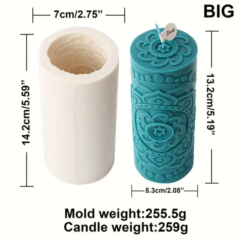 Taiji Geometric Cylindrical Mould - 14cm (259g)