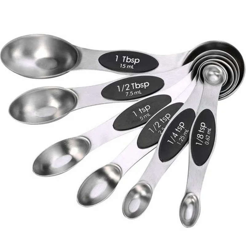 Stackable Dual Sided Measuring Spoon Set - 6pcs