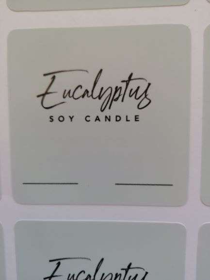 12pcs Vinyl Stickers - Eucalyptus Soy Candle