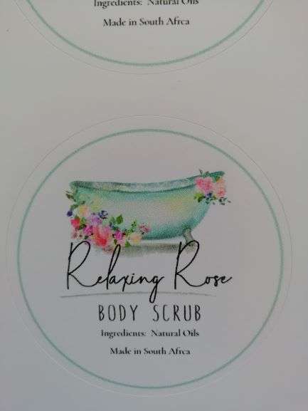 15pcs - Vinyl Stickers - Relaxing Rose Body Scrub