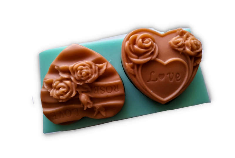 2 in 1 Love Hearts Silicone Mould - 66g