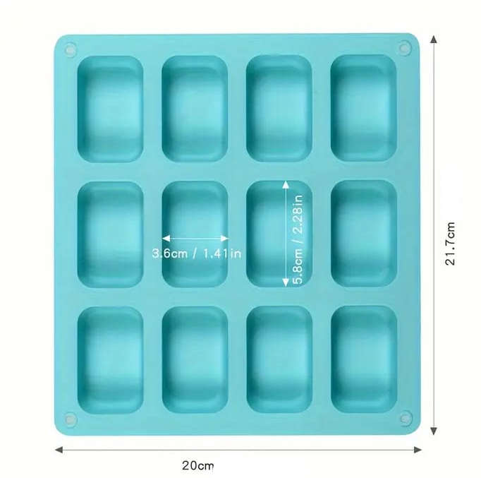 12 Cavity Rectangle Silicone Mould