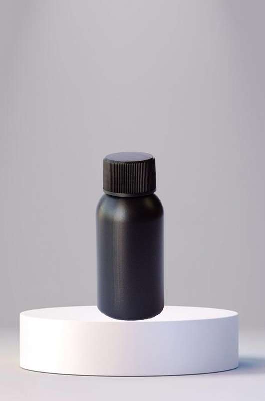 10pcs Boston Bottle with Cap (Black) - 50ml