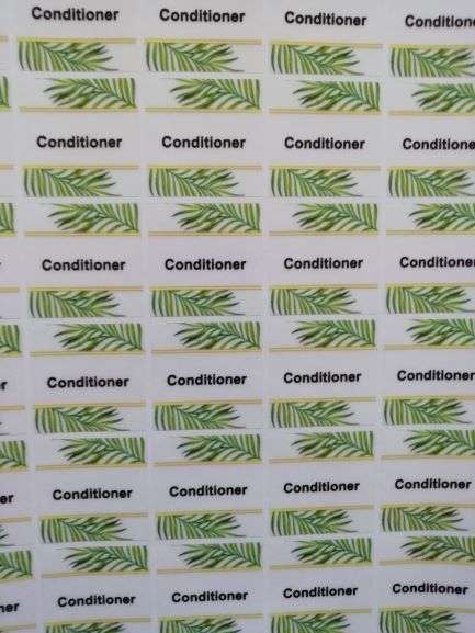 48pcs - Clear Vinyl Stickers - Conditioner
