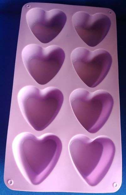 8 Cavity Silicone Hearts Mould