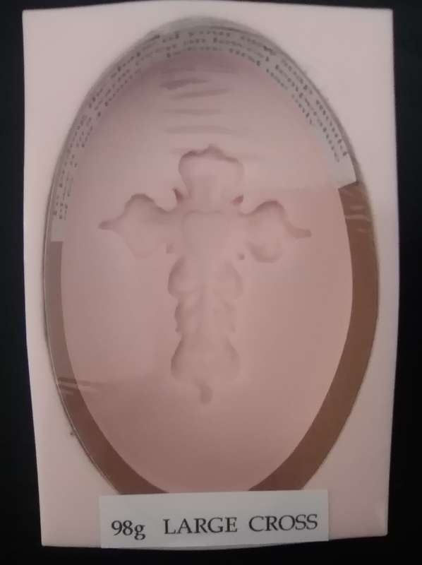 Silicone Soap Mould -  Large Cross - 98g