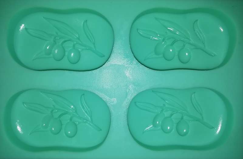 4 Cavity Olive Branch Silicone Mould - 115g