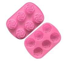 Silicone Rose Mould - 6 Cavity