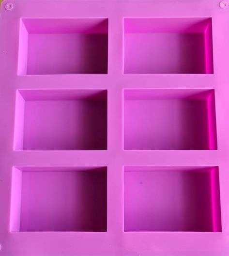 6 Cavity Rectangle Silicone Soap Mould