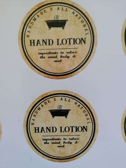 15pcs - Vinyl Stickers - Hand Lotion - Antique Style