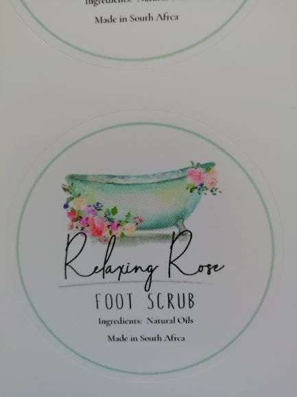 15pcs - Vinyl Stickers - Relaxing Rose Foot Scrub